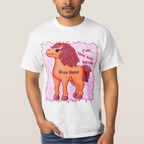 Big Sister Pony custom name T_Shirt
