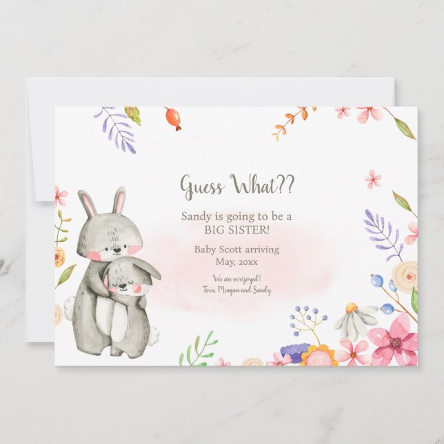 Big Sister Pregnancy Announcement (Front)