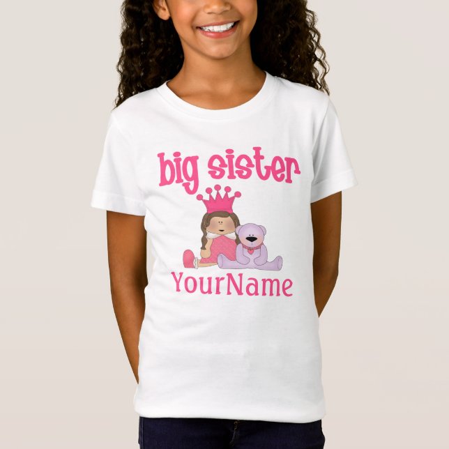 Big Sister Princess Personalized T-Shirt (Front)