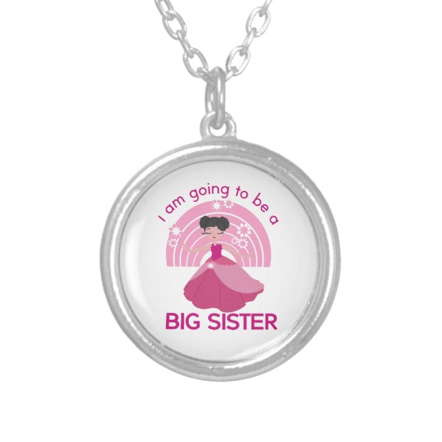 Big Sister Princess Silver Plated Necklace (Front)