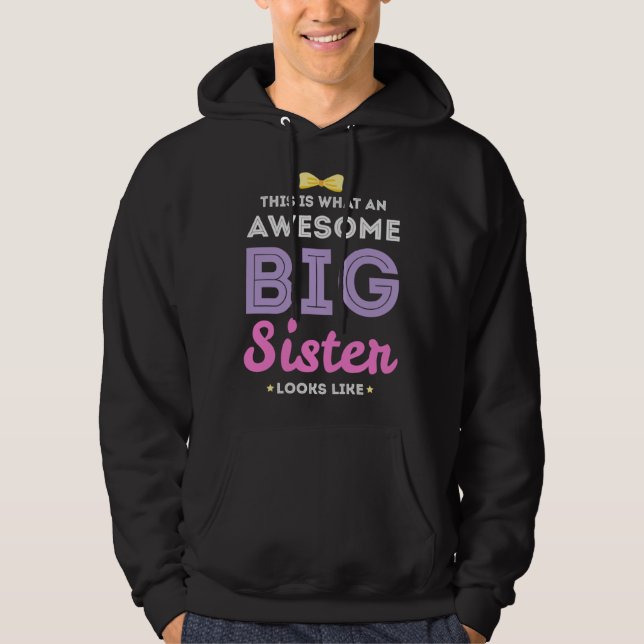 Big Sister Promotion Announcement Pregnancy Reveal Hoodie (Front)