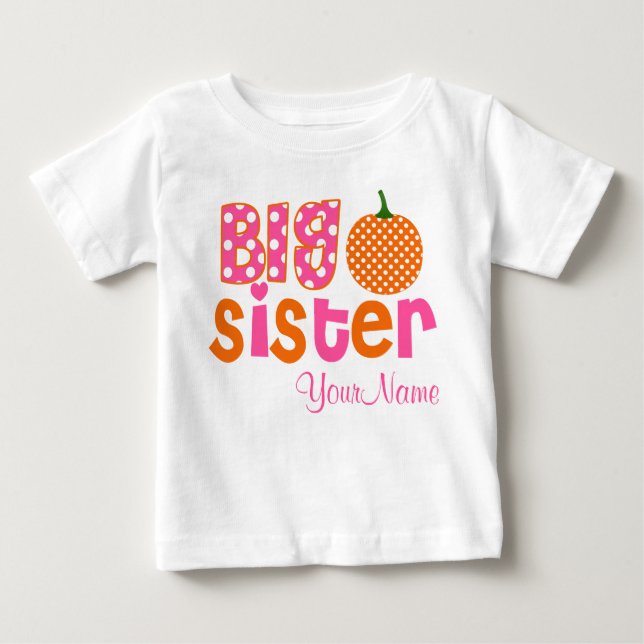 Big Sister Pumpkin Personalized Shirt (Front)