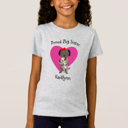 Big Sister Puppies Personalized T-Shirt