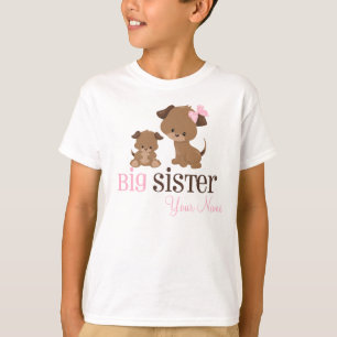 Big Sister Puppy Dog Personalized T-shirt