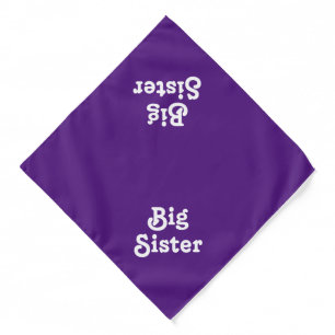 Big Sister purple violet custom cute dog pet Bandana
