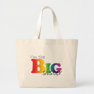 Big Sister - rainbow Large Tote Bag