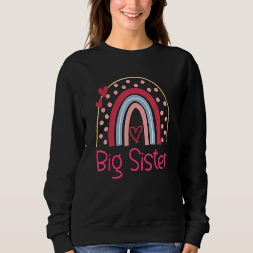 Big Sister Rainbow Sibling Family Matching Rainbow Sweatshirt