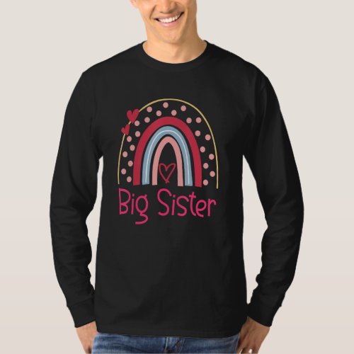 Big Sister Rainbow Sibling Family Matching Rainbow T_Shirt