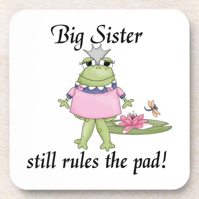 Big Sister Rules the Pad Gifts Beverage Coaster (Front)
