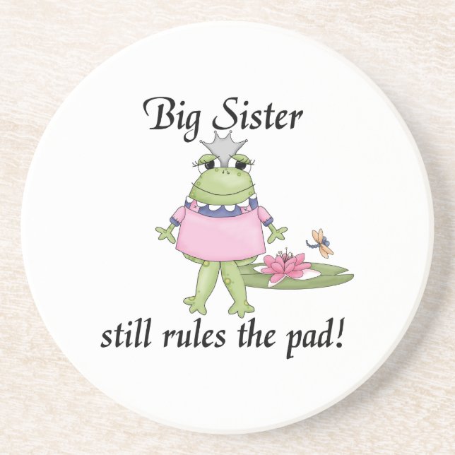 Big Sister Rules the Pad Gifts Drink Coaster (Front)