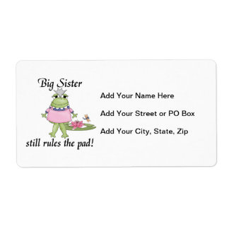 Big Sister Rules the Pad Gifts Label