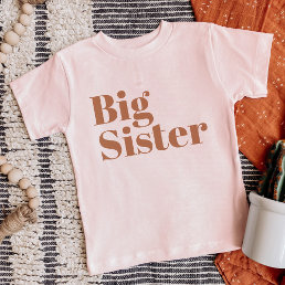 Big Sister | Rust Matching Sibling Family Toddler T-shirt