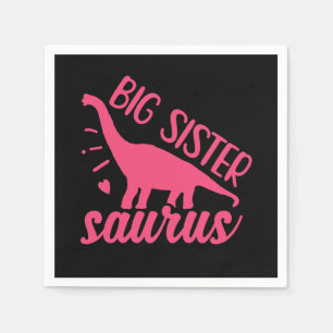 Big Sister Saurus in Pink Napkins