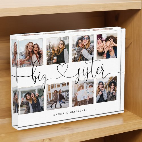 Big Sister Script Gift For Sister Photo Collage