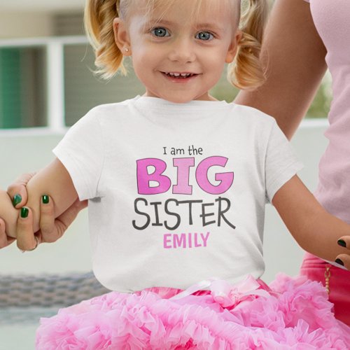 Big Sister Shirt Girl Cute Whimsical Modern