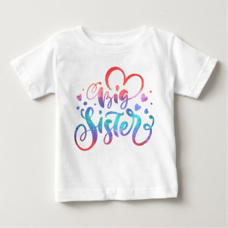 Big Sister, Siblings Colorful Baby T-Shirt