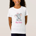 Big Sister Sis Pink Elephant Girl Kid T-Shirt
