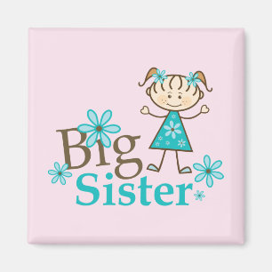 Big Sister Stick Figure Magnet