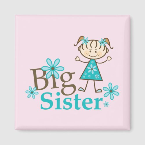 Big Sister Stick Figure Magnet