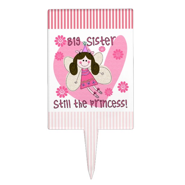 Big Sister Still the Princess Cake Topper (Front)