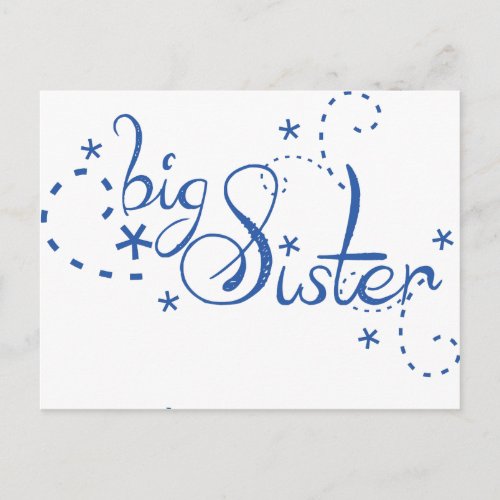 Big Sister Swirl Design Postcard