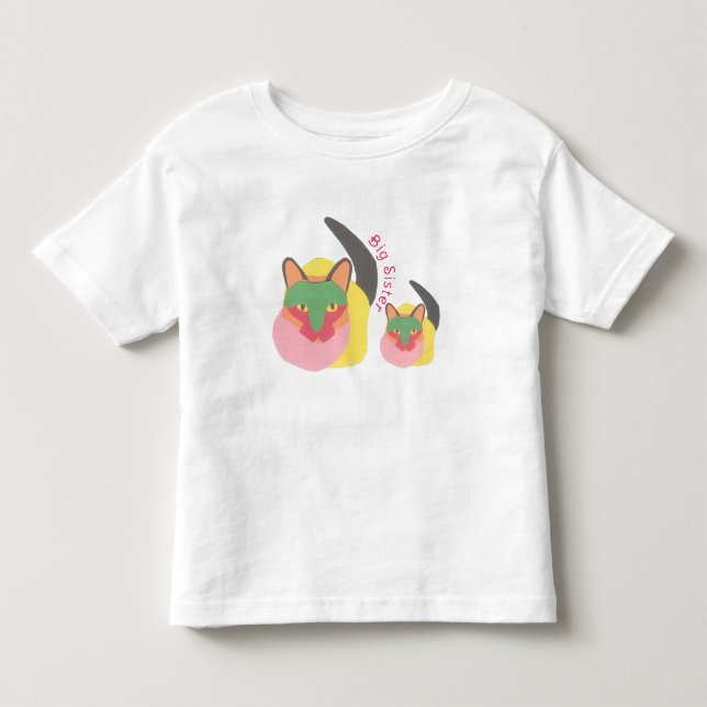Big Sister Tee - Cat Theme (Front)