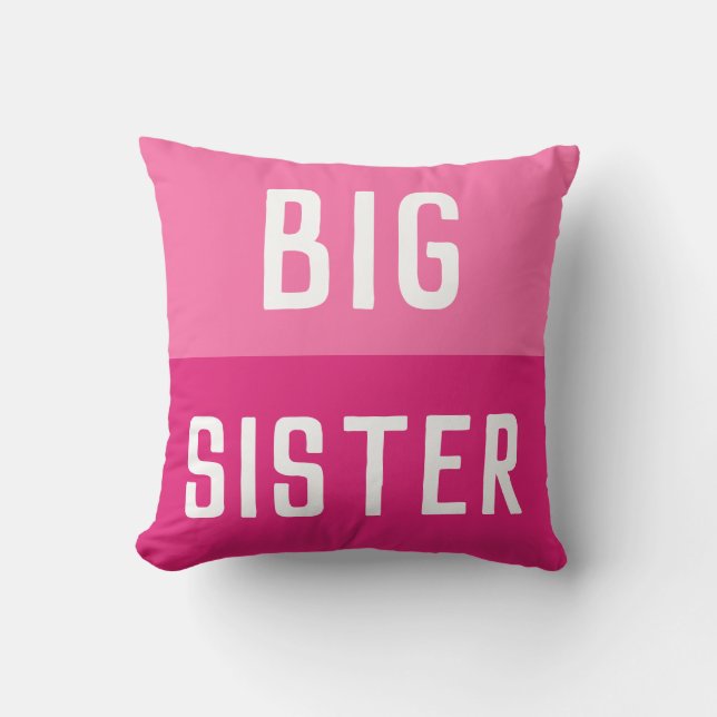 Big Sister Throw Pillow (Front)