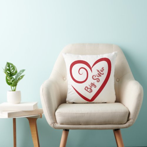 BIG SISTER THROW PILLOW
