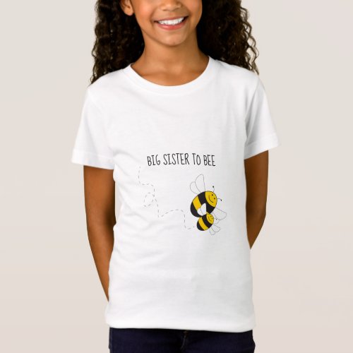 Big sister to be bee bumblebee t_shirt for girls