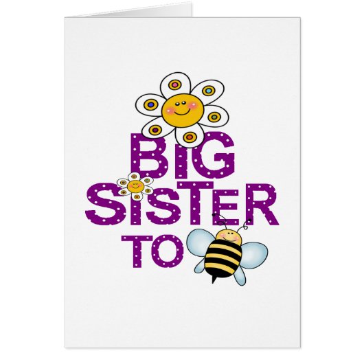 Big Sister To Be! Cards (Front)