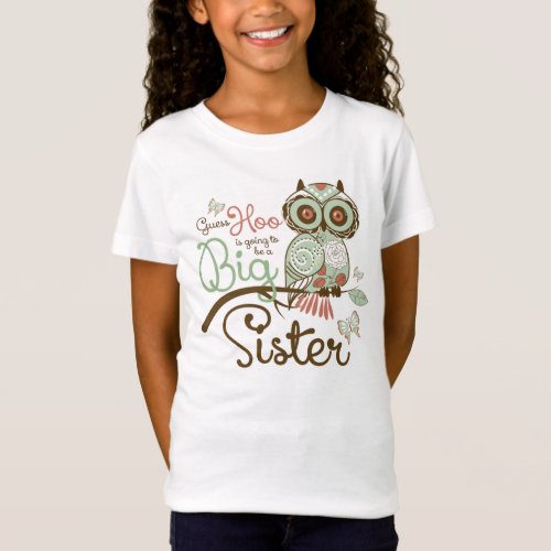 Big Sister To Be Owl T_Shirt