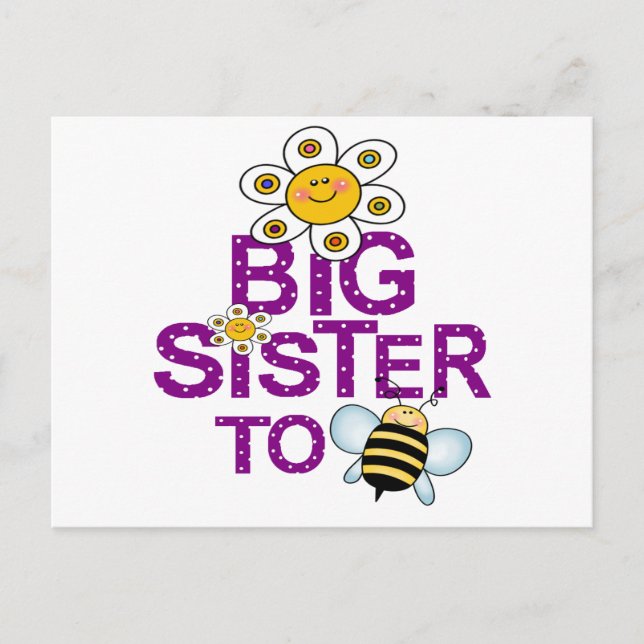 Big Sister To Be! Postcard (Front)