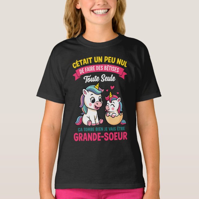 Big Sister To Be Pranks Pregnancy Announcement T-Shirt (Front)