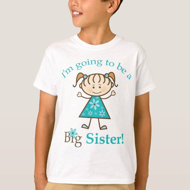 Big Sister To Be Stick Figure T-Shirt (Front)