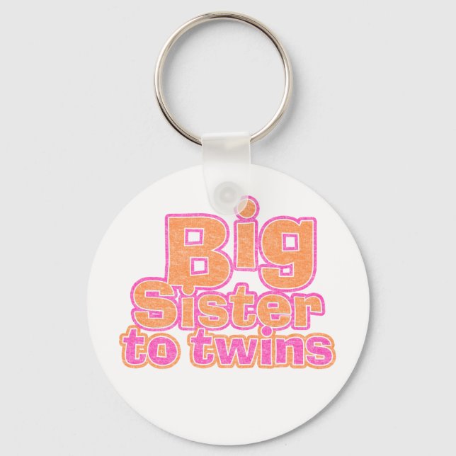 Big Sister to Twins Keychain (Front)