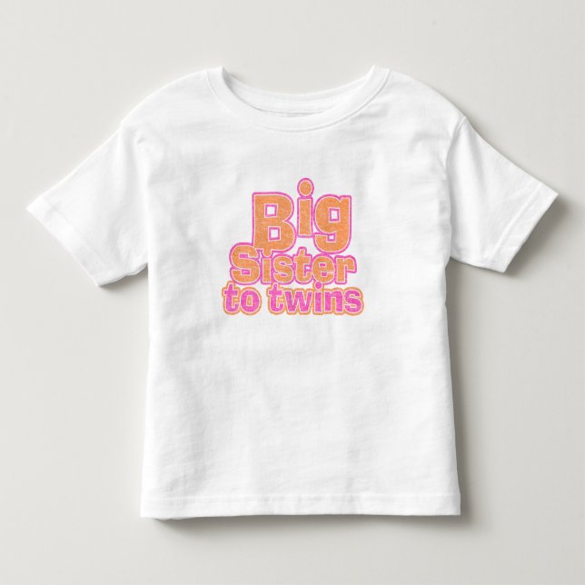 Big Sister to Twins Toddler T-shirt (Front)