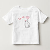 Pink Watercolor Hearts Big Sister Name Monogram To Toddler T-shirt