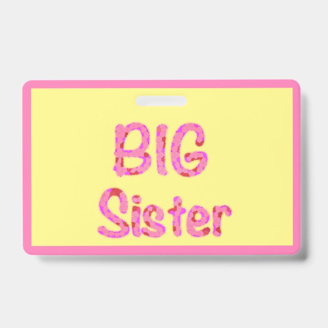 Big Sister Typography Badge (Front)