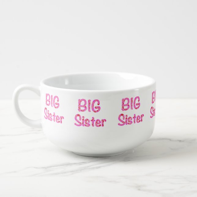 Big Sister Typography  Soup Mug (Right)