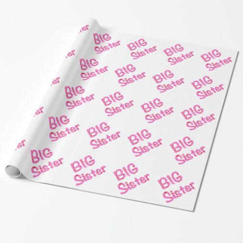 Big Sister Typography Wrapping Paper