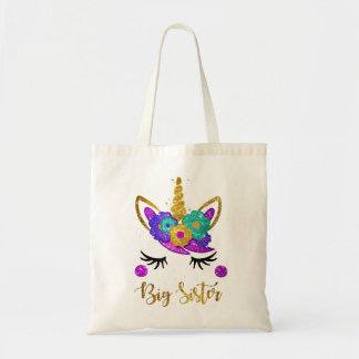 Big Sister Unicorn Birthday Girl Unicorn 1372 Tote Bag