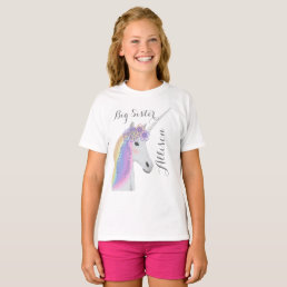 Big Sister Unicorn Personalized T-Shirt