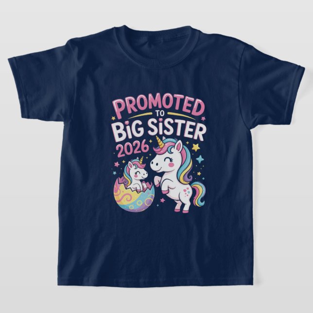 Big Sister Upgrade 2026 – Magical Unicorn Edition  T-Shirt (Laydown)