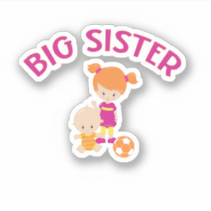 Big Sister with Baby Brother Custom-Cut Sticker