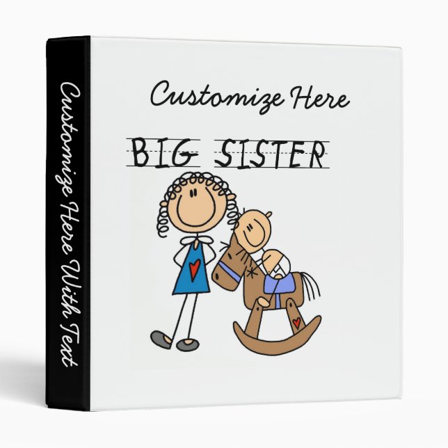 Big Sister With Baby Brother Gifts Binder (Front/Spine)