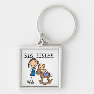 Big Sister With Baby Brother Gifts Keychain