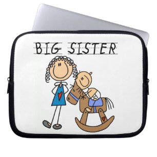 Big Sister With Baby Brother Gifts Laptop Sleeve