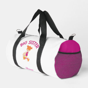 Big Sister with Baby Brother Personalized Name Duffle Bag