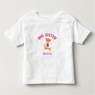 Big Sister with Baby Brother Personalized Toddler T-shirt
