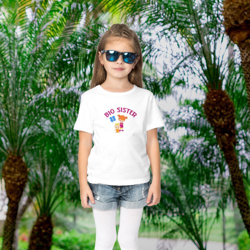 Big Sister with Baby Sister Personalized T_Shirt